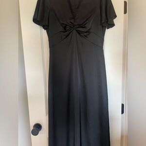 Rome Twist Gown - Show Me Your Mumu - Size Large - Black Luxe Satin